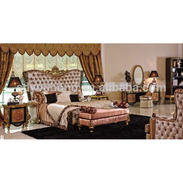 
0061 Italy new model royal antique bedroom furniture 