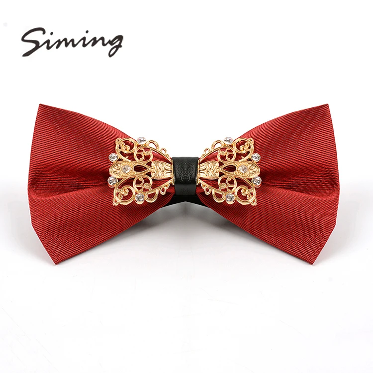 Красочный дизайн на заказ, необычные металлические украшения из горного хрусталя, Блестящий галстук-бабочка для вечеринки, свадьбы