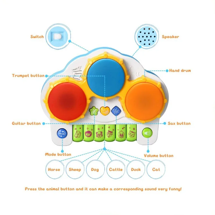 New educational children custom keys piano keyboard toy musical instruments keyboard toy