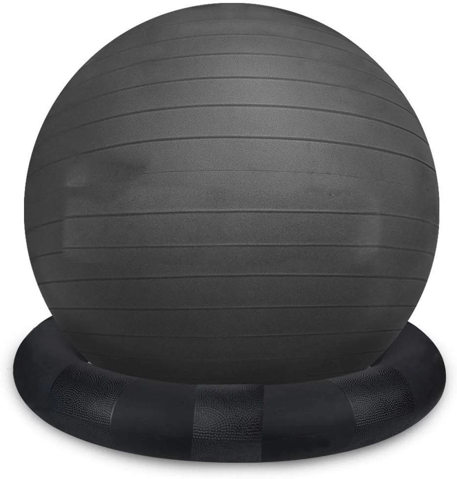 Anti-Burst Stability Ball with Feet 45cm Yoga Ball Bigger Fitness Exercise Stability Balance Ball Chair