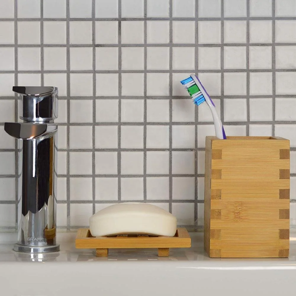 Бамбуковый держатель для мыла внутри и снаружи