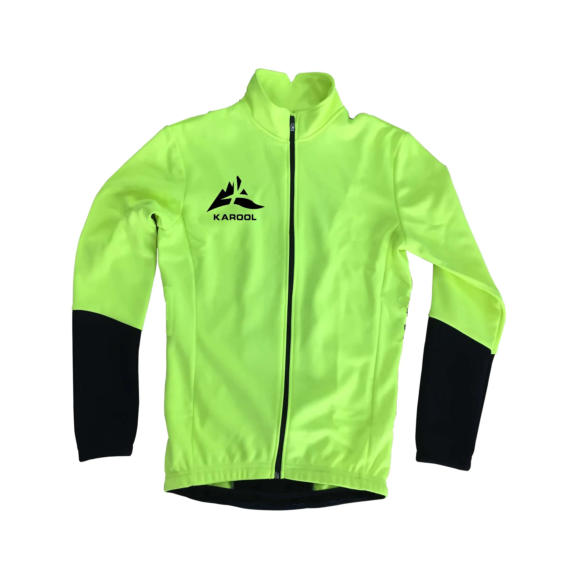 Wholesale  Bike  Jacket   Customized Fluorescence Green Color Bicycle Jacket Outdoor  Cycling Jacket