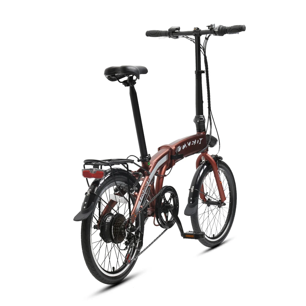 TXED Electric Foldable Bicycle 20 Inch E-bike 6 Speed Mini Bike