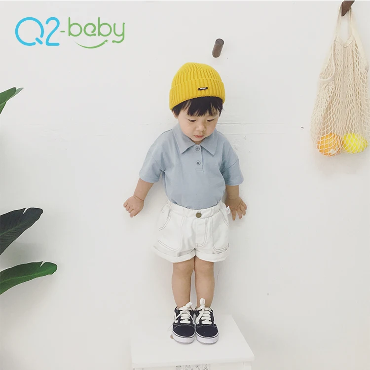 
Q2-baby Wholesale Custom Boys Girls Summer Clothes Short Sleeves Cotton Baby T-Shirt 