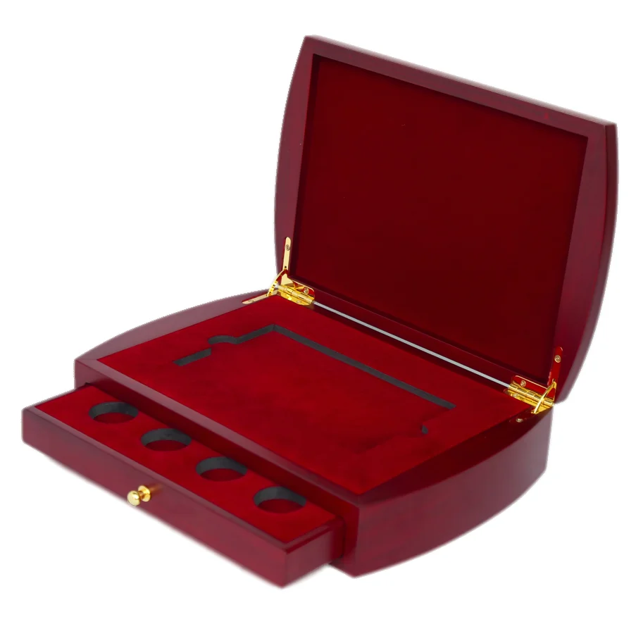 
customized Wooden Gold Coin gift packaging box 