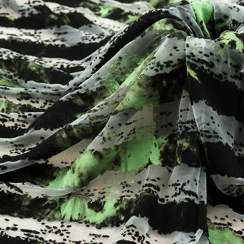 
Wholesale high quality black and white striped African clothing burnt fabric 