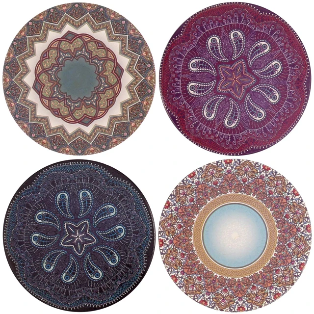 
Hot Sale Sublimation Mandala Design Round Custom Printed Ceramic Custom Coasters 