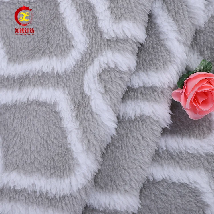 Home textile double sided brushed sherpa fleece fabric for blanket
