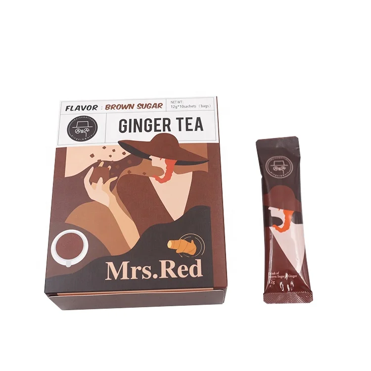 instant ginger drink with brown sugar Chinese factory super instant ginger tea bag with brown sugar