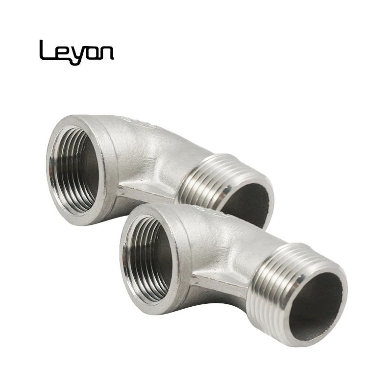 stainless steel 304 316 316L 1/2 inch female/male elbow pipe transfer connector 90 elbow fittings jonits
