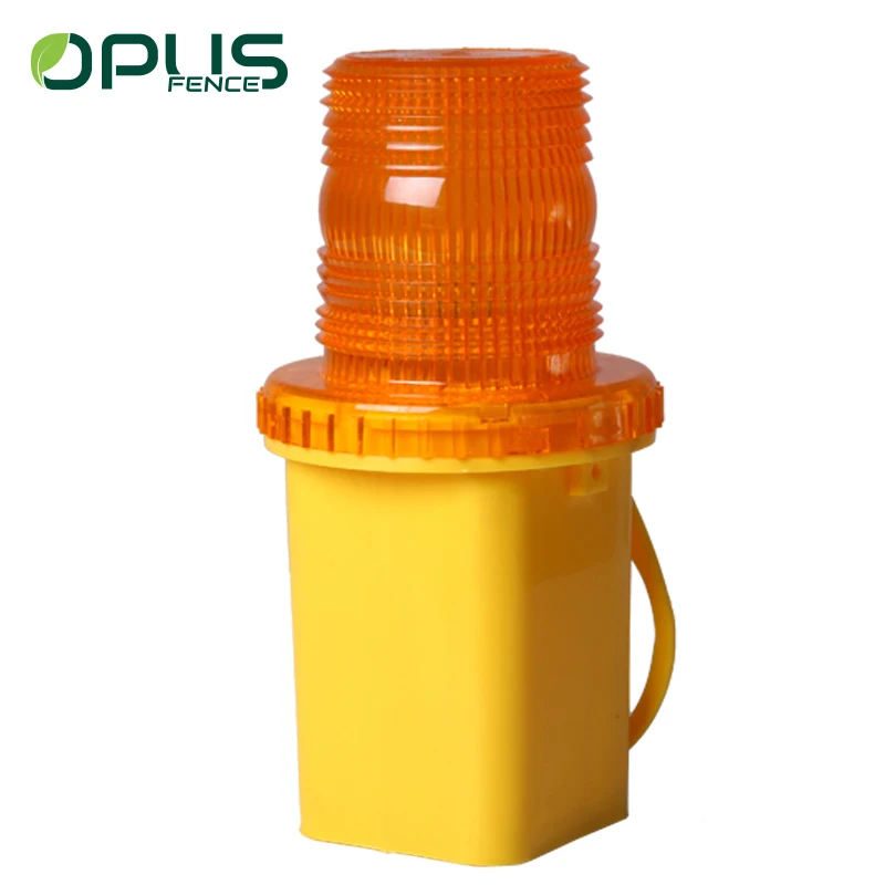 Road hazard led warning flashing solar traffic cone light with single battery