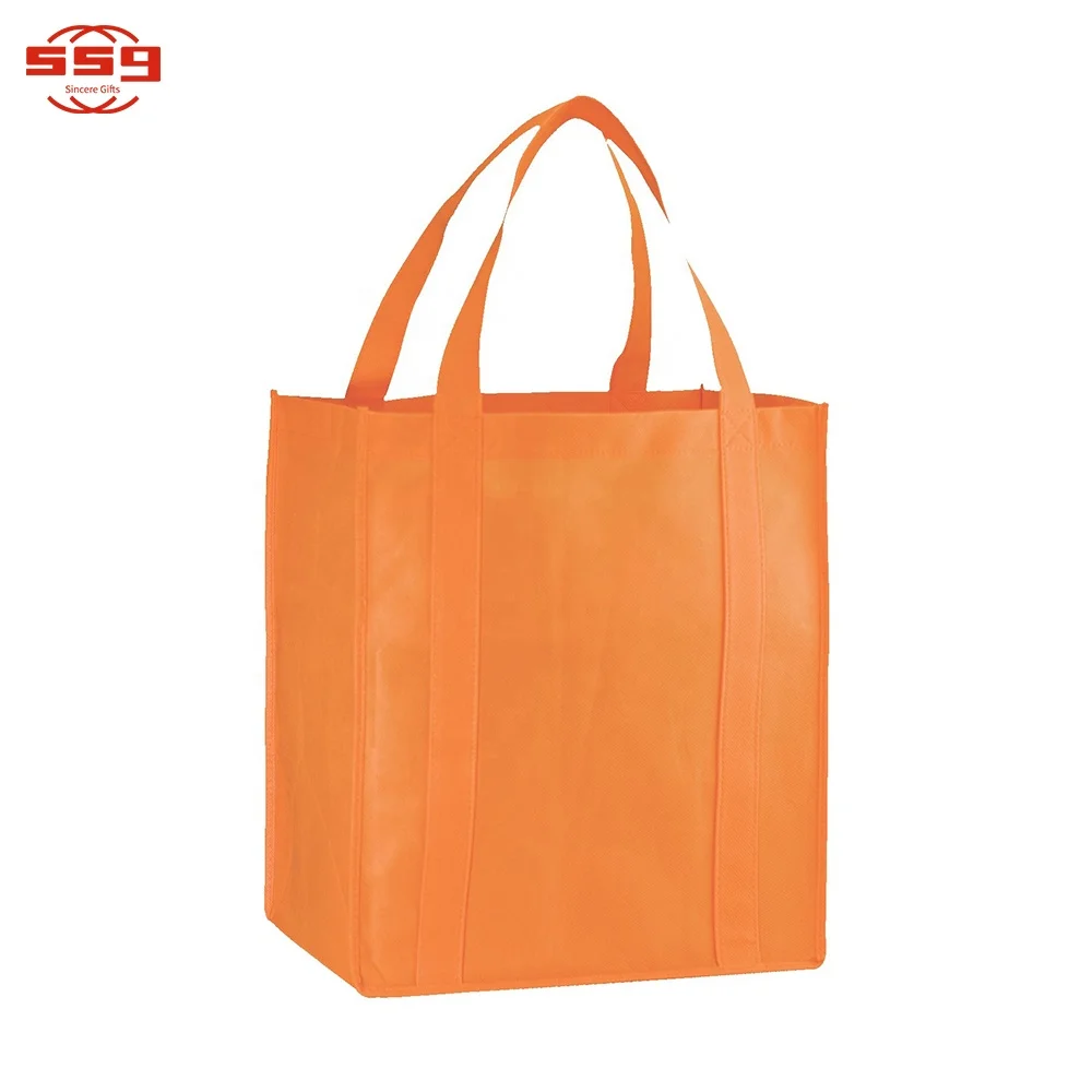 Reusable Promotional Daily Bags Custom Cheap Non Woven Carry Tote Bag Grocery Shopping Bags With Logo