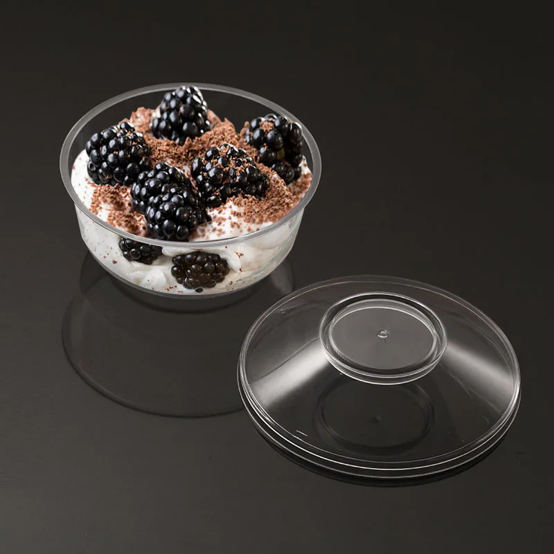 Food Grade High Quality Pp Ps Pla Pet Custom Printed Clear Mini Plastic Dessert Cup