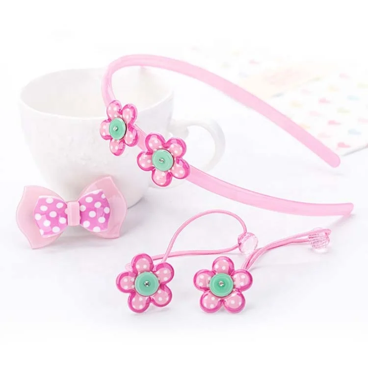  3 шт./компл. оптовая продажа с фабрики Детская повязка на голову для маленьких девочек акриловая кроличьими ушками набор заколок волос