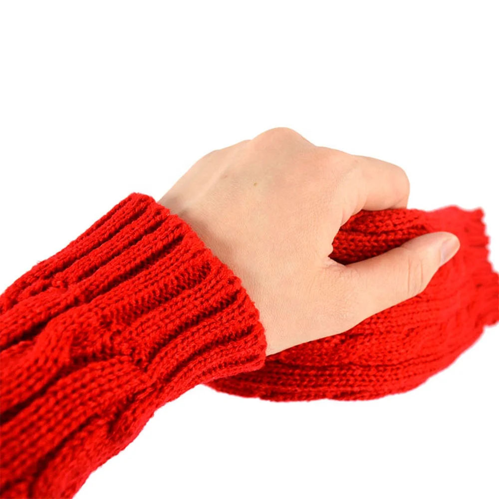Best Selling Fashion Cycling Knitted Cotton Comfortable Warm Men And Women Half-finger Hand Gloves