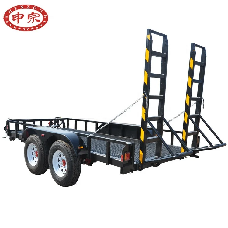 
digger trailer with oil tank car trailer with independent suspension 