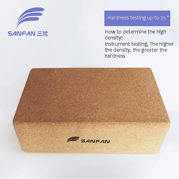 Eco Friendly Private Label Printed Nature Yoga Brick Cork Yoga Block Custom