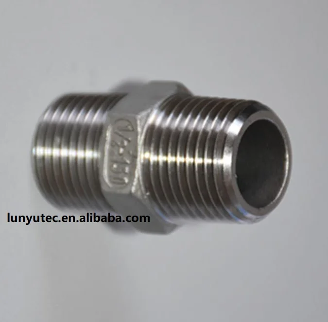 Stainless Steel Casting Pipe Fitting Hexagonal Barrel Nipple BSP/ NPT
