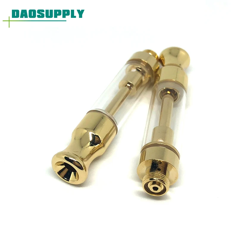 
High Quality Leaking Proof Gold Tip Cbd Oil Cartridge 510 Thread Atomizer 