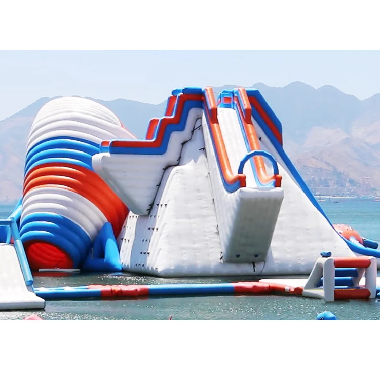 Надувной плавающий остров, надувной плавающий аквапарк, парк аттракционов, надувной водный плавающий остров