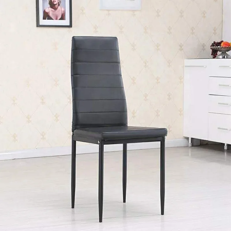 Factory Price Popular Chair Black Leather Dining Chair