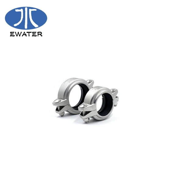 stainless steel  flexible grooved joint clamp and coupling for uf/RO membrane housing DN20-DN300