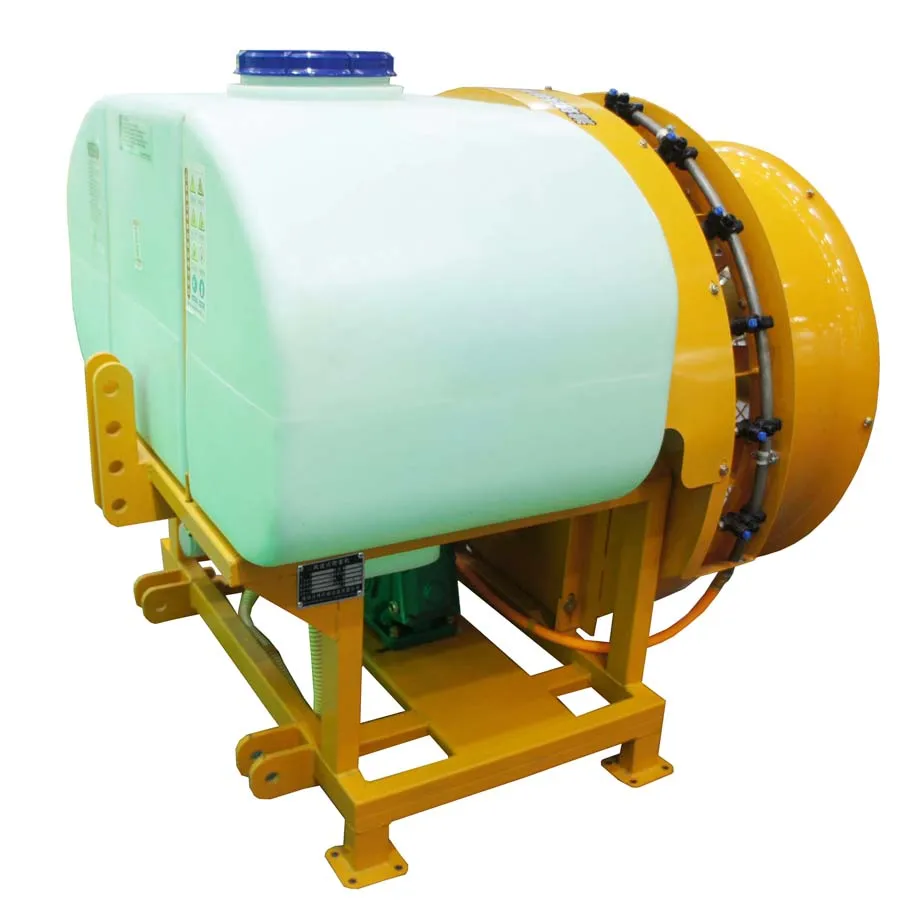 Agricultural tractor 3 point linkage mounted air blast power sprayer