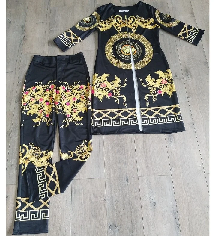 Африканские костюмы больших размеров, женские костюмы, модный костюм с цифровым принтом