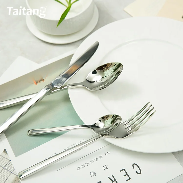 Wedding ECO Friendly Cutlery Stainless Steel Tableware Knife Dinner Fork Set