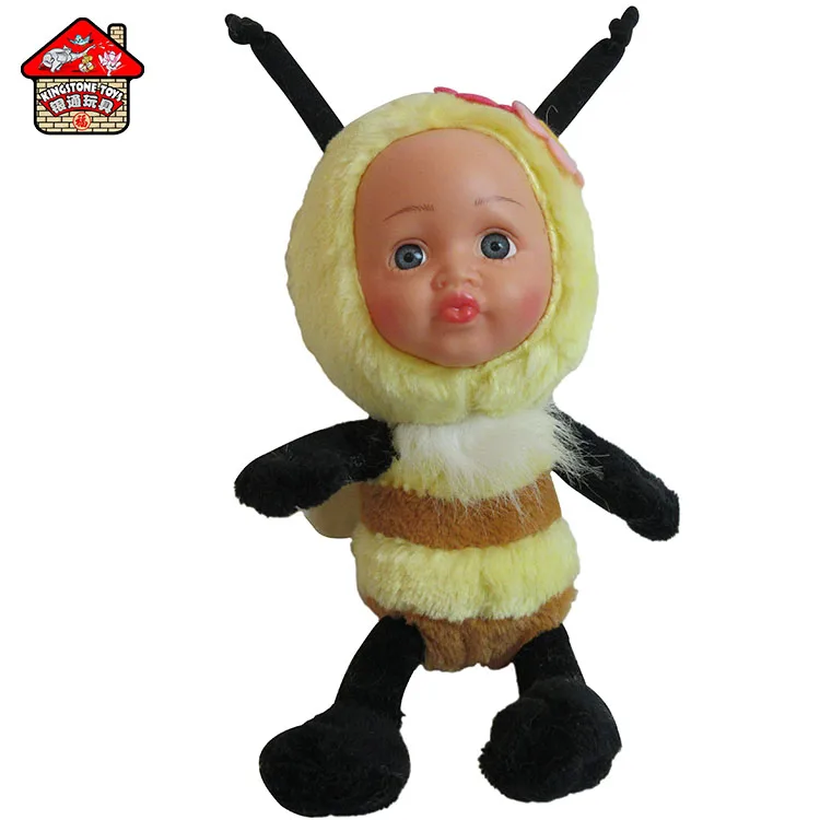 High Quality Plush Doll Toy Insect Maya Bee Custom Lovely Stuffed Toy Face for Promotional Baby Toy Bee with Rubber