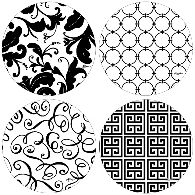 
Custom Logo sublimation white black blank Round Drink tea cup ceramic coaster 