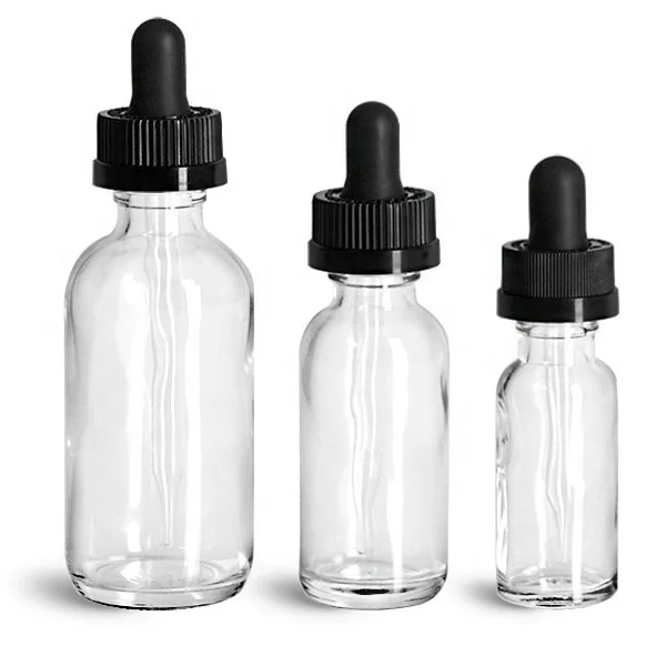 1/2 oz 1 oz amber blue clear boston round glass dropper bottle 15ml 30ml 60ml glass perfume bottles with dropper