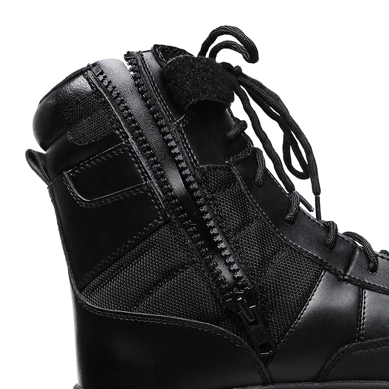 Xinxing Black  Tactical Split Leather EVA+rubber Sole Training Outdoor Boots