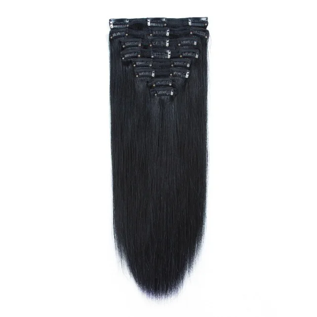Vietnam remy hair extention of natural hair pu clip in hair extensions