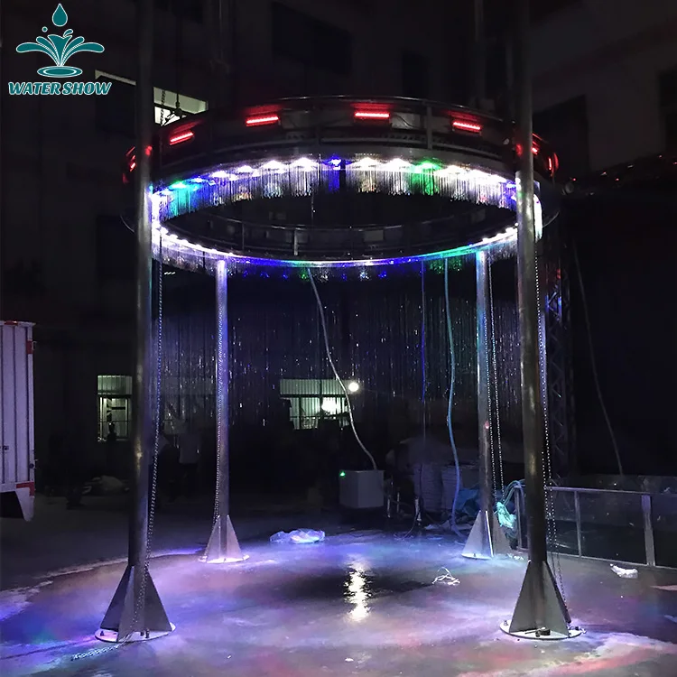New Project Circular Wedding Digital Water Curtain, Round Shape Digital Waterfall Fountain