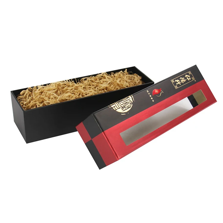 Подарочная коробка для виски из черной бумаги с бархатной губкой