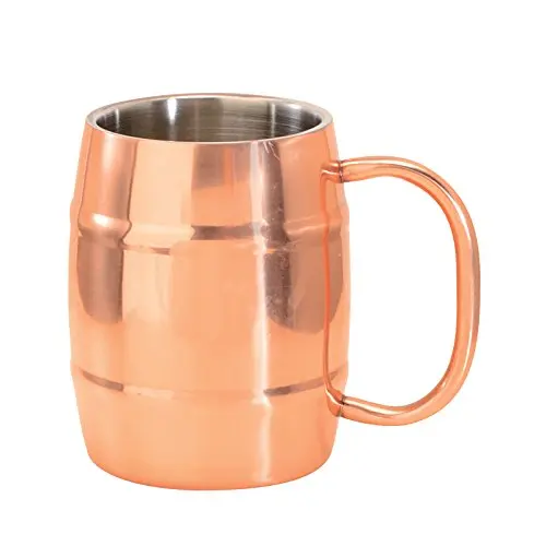 17 унц. ций Герметичная Кружка для пива мл двойной стенки из нержавеющей стали медь покрытием 500