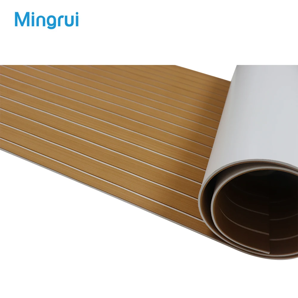 Mingrui желтовато-коричневый деревянный матовый текстурные самоклеющиеся Нескользящие колода Материал EVA Понтонный катер морской полов
