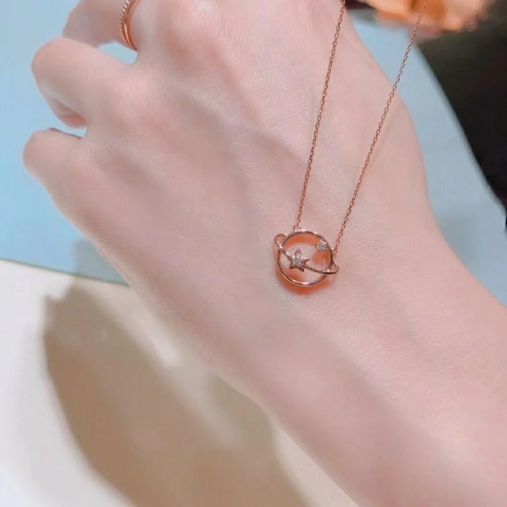 ML17 Miss mysterious jewelry cheap 925 italy micro pave diamond locket planet necklace jewelry dream catcher necklace chain