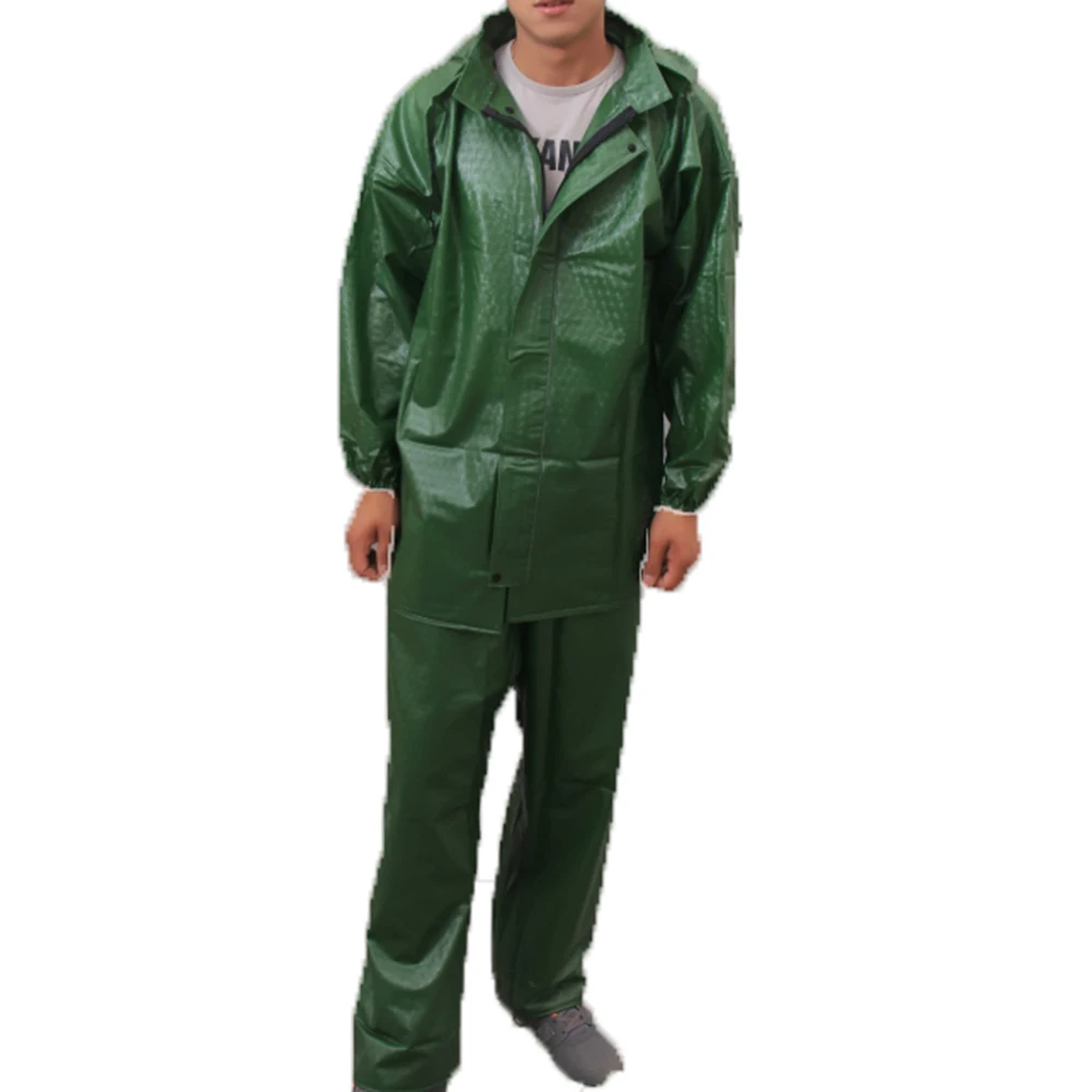 Заводская цена, Оксфорд 100%, водонепроницаемый дождевой костюм, дождевик из ПВХ, высокое качество, дождевик