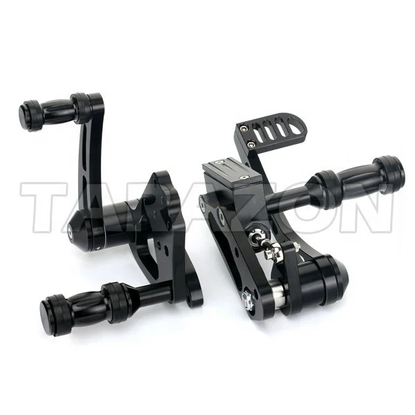 Полированный ЧПУ серебро SOFTAIL жесткой FX/FL алюминий Сзади наборы для ухода за кожей подножка вперед управления