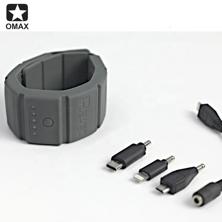 Power Bank Bracelet Wrist Portable Battery Silicone Band Powerbank 1500mAh Phone