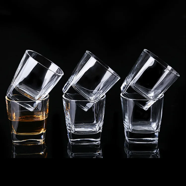Customized logo promotional gifts cheap great fit pub heavy base lead free clearly liqueur 3oz 6oz round whisky glass cups