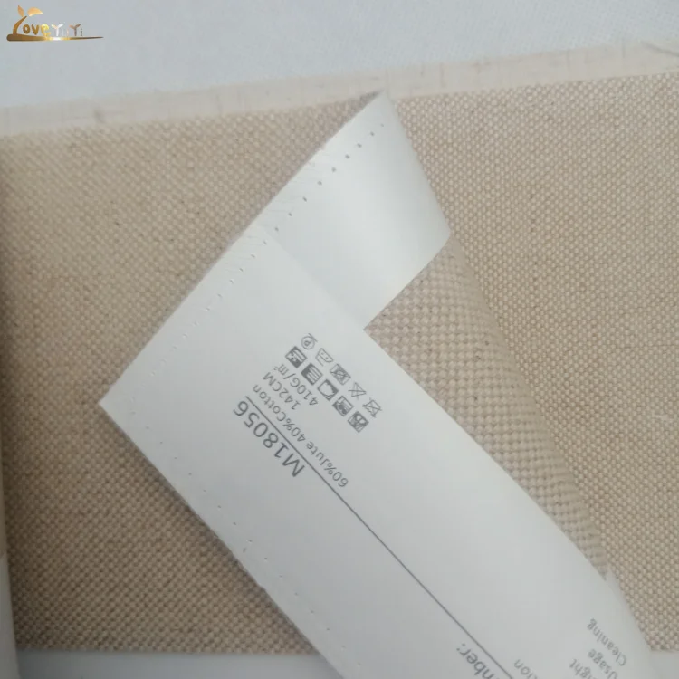 Furnished Plain Cotton Jute Fabric For Furniture Upholstery