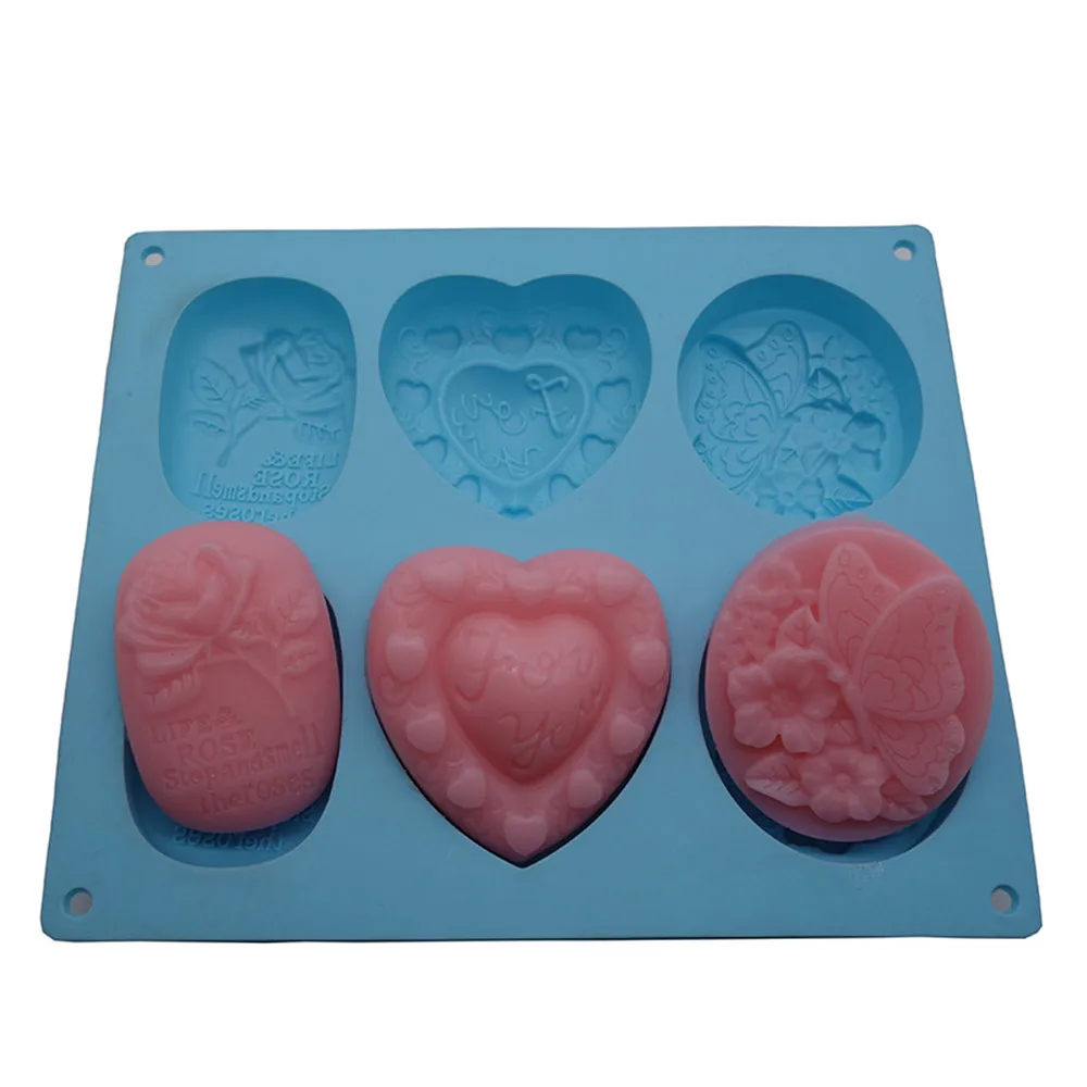 BPA  Free 3D Flower Shaped Soap Candy Silicone Molds