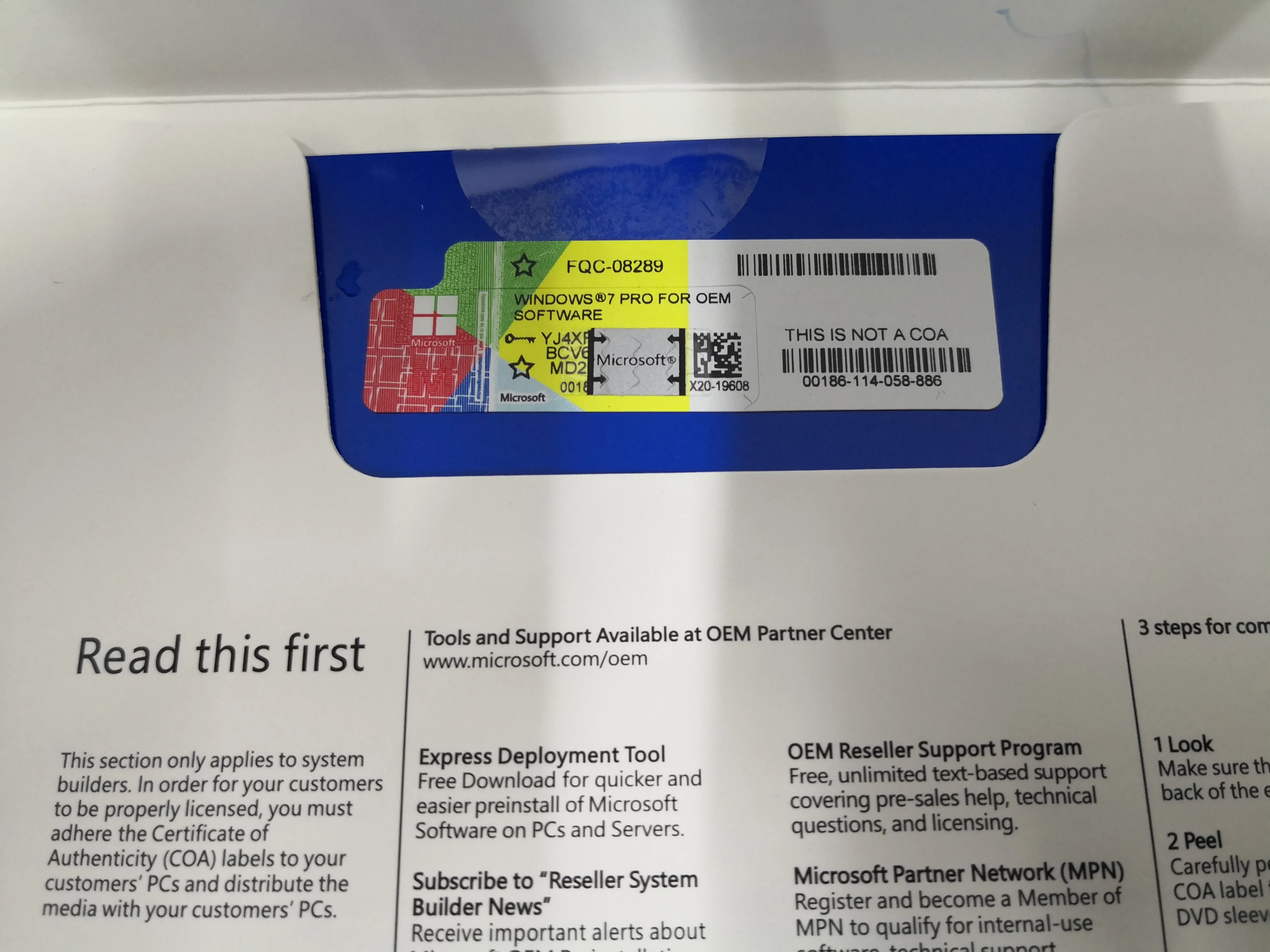 
English French Italian Language Microsoft Windows 7 Pro SP1 32bit 64bit OEM box Win 7 Professional 