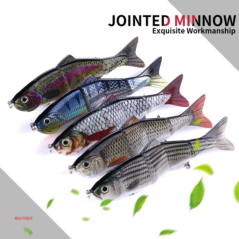 Hengjia new arrival 146g/25cm 3/0# fishing lure 3segment jointed swimbait