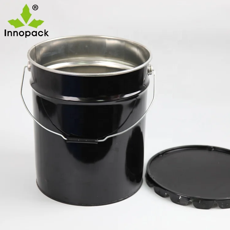 Customized 18 liters metallic bucket chemical pail metal drum for bitumen