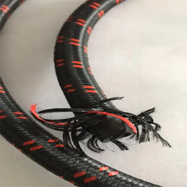 Silicone rubber braided hose outside braided different type of the yarn or wire silicone rubber braided hose