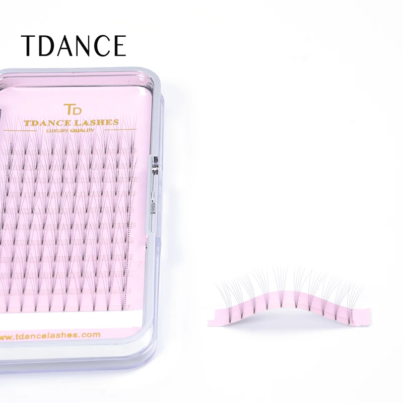 Factory Retail Premade Fan 4D 5D Russian Volume Lashes C D Curl Eyelash Extension 0.07 0.10 Individual Lashes Natural Long 1tray